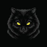 Cat cool face illustration vector