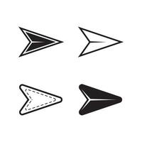 Arrow button logo icon set vector