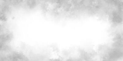 White cloudy sky or cloudscape or fogg, black and white gradient watercolor background, Concrete Art Rough Stylized cloudy white paper texture, Grunge clouds or smog texture with stains. photo