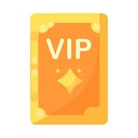 VIP card gold icon. Vector graphics