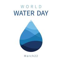 World Water Day. Drop. Vector graphics