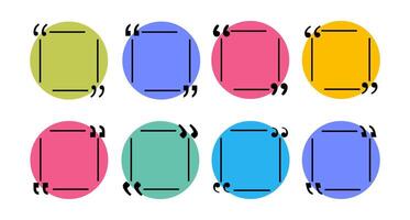 Set for notes. Vector graphics in cartoon style