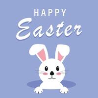 Happy easter rabbit. Festive postcard. Vector graphics