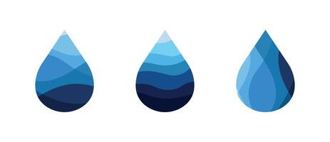 Water drop logo. Vector graphics