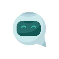 Robot chat icon. Artificial Intelligence. Vector graphics