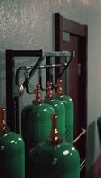 old Oxygen tank in the factory video