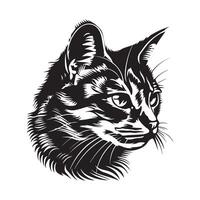 negro gato cabeza vector arte, iconos, y gráficos