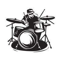 Drummer Silhouette Vector Art, Icons, and Graphics