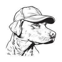 sombrero Labrador perdiguero vector imágenes, perro con sombrero