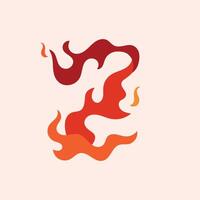 Numeric Blaze Vector Customizable Fire-shaped Digits