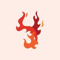 Numeric Blaze Vector Customizable Fire-shaped Digits