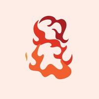 Numeric Blaze Vector Customizable Fire-shaped Digits