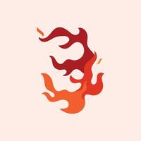 Numeric Blaze Vector Customizable Fire-shaped Digits