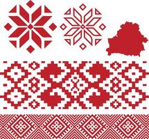 Ttraditional symbols in the republic of belarus vector