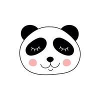 Cute adorable panda vector