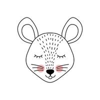 Cute adorable mouse vector