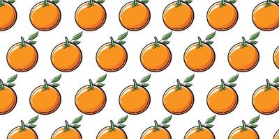 Vector orange fruit with seamless pattern background