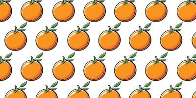 Vector orange fruit with seamless pattern background