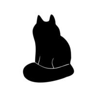 negro gato vector ilustración