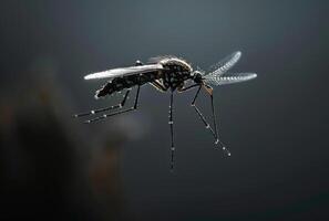 AI generated Mosquito is shown in the image. A close up of a mosquito photo
