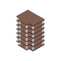 Building under construction isometric on a background vector