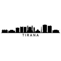 Illustrated Tirana skyline vector