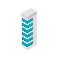 Isometric Skyscraper Icon On Background vector