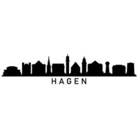 hagen horizonte en blanco antecedentes vector