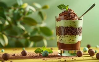 AI generated Mint Chocolate Delight photo