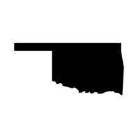 Oklahoma map illustrated on white background vector