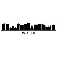 waco horizonte ilustrado en blanco antecedentes vector