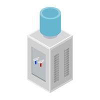 Electric water dispenser isometric on a background vector