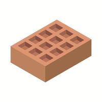 Isometric brick on a background vector