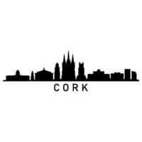 Cork skyline on white background vector