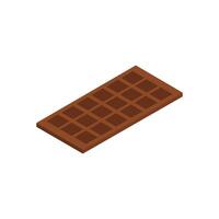 Isometric chocolate on a background vector
