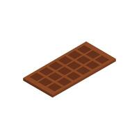 Isometric chocolate on a background vector