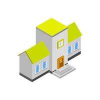 Illustrated isometric school building vector