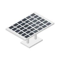 Isometric Solar Panel Icon On White Background vector