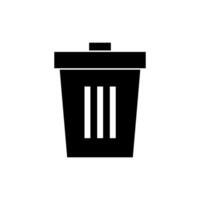 Trash bin illustrated on white background vector