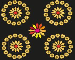 a pattern of flowers on a background. vector