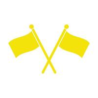 Crossed color guard illustrated on white background vector