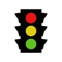 Traffic light illustrated on a white background vector