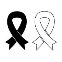 Illustrated and colored Cancer Ribbon vector