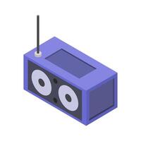 icono de radio en el fondo vector