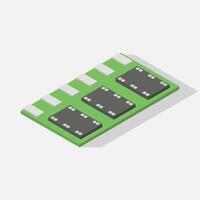 Ram memory isometric illustrated vector