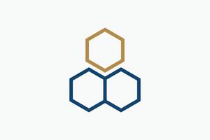 Triple Hexagon Digital Technology Logo vector