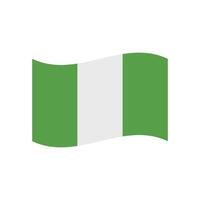 Nigeria flag illustrated on white background vector