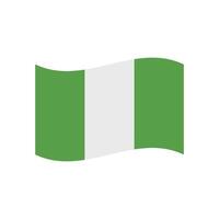 Nigeria flag illustrated on white background vector