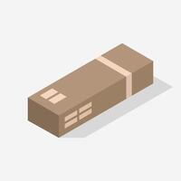 Illustrated isometric box vector