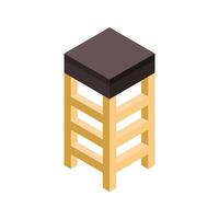 Isometric stool on a background vector